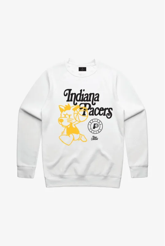 Indiana Pacers Mascot Crewneck - White sold by Peace-Collective