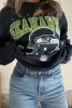 Seattle Seahawks Vintage Crewneck - Navy sold by Peace-Collective