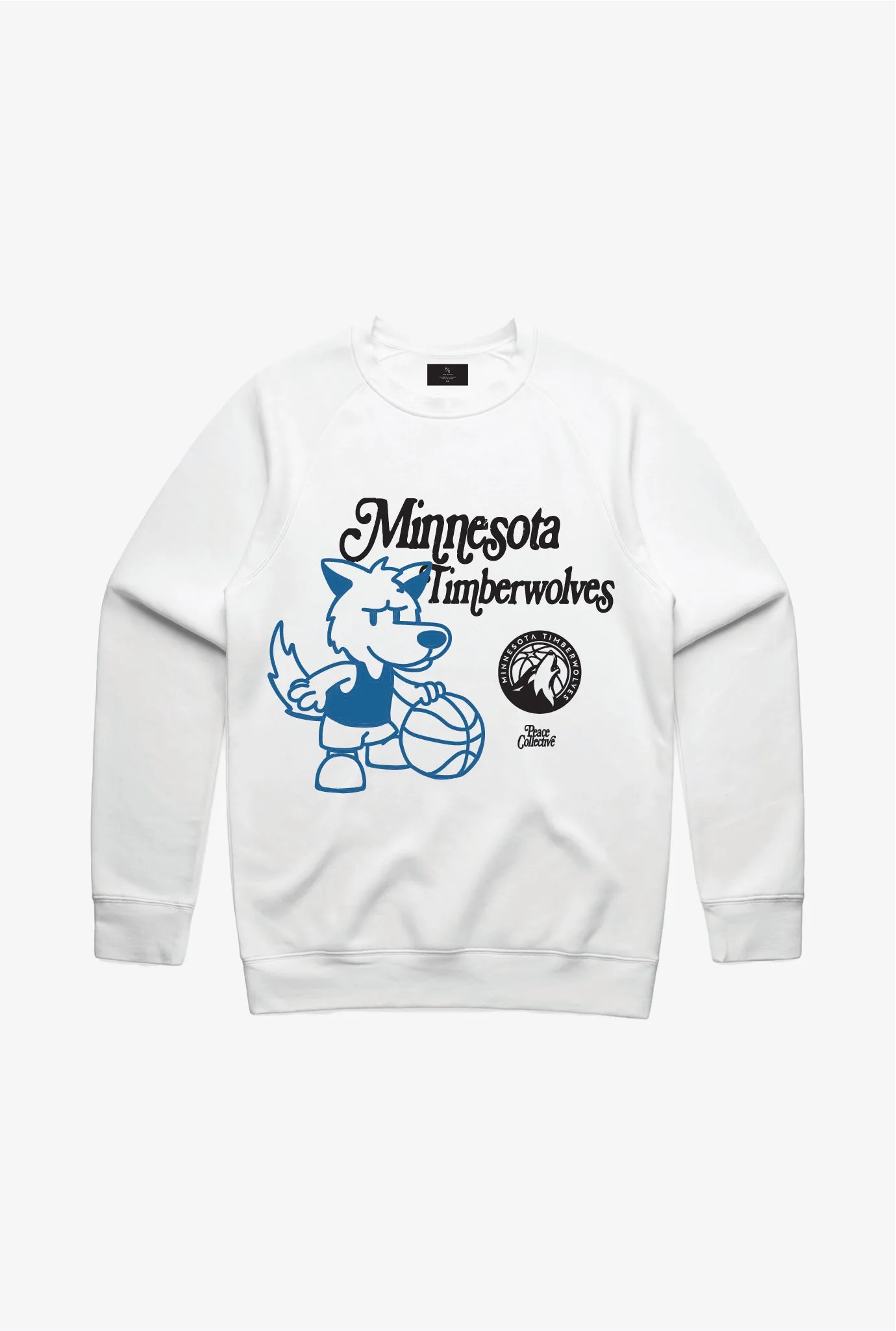 Minnesota Timberwolves Mascot Crewneck - White sold by Peace-Collective