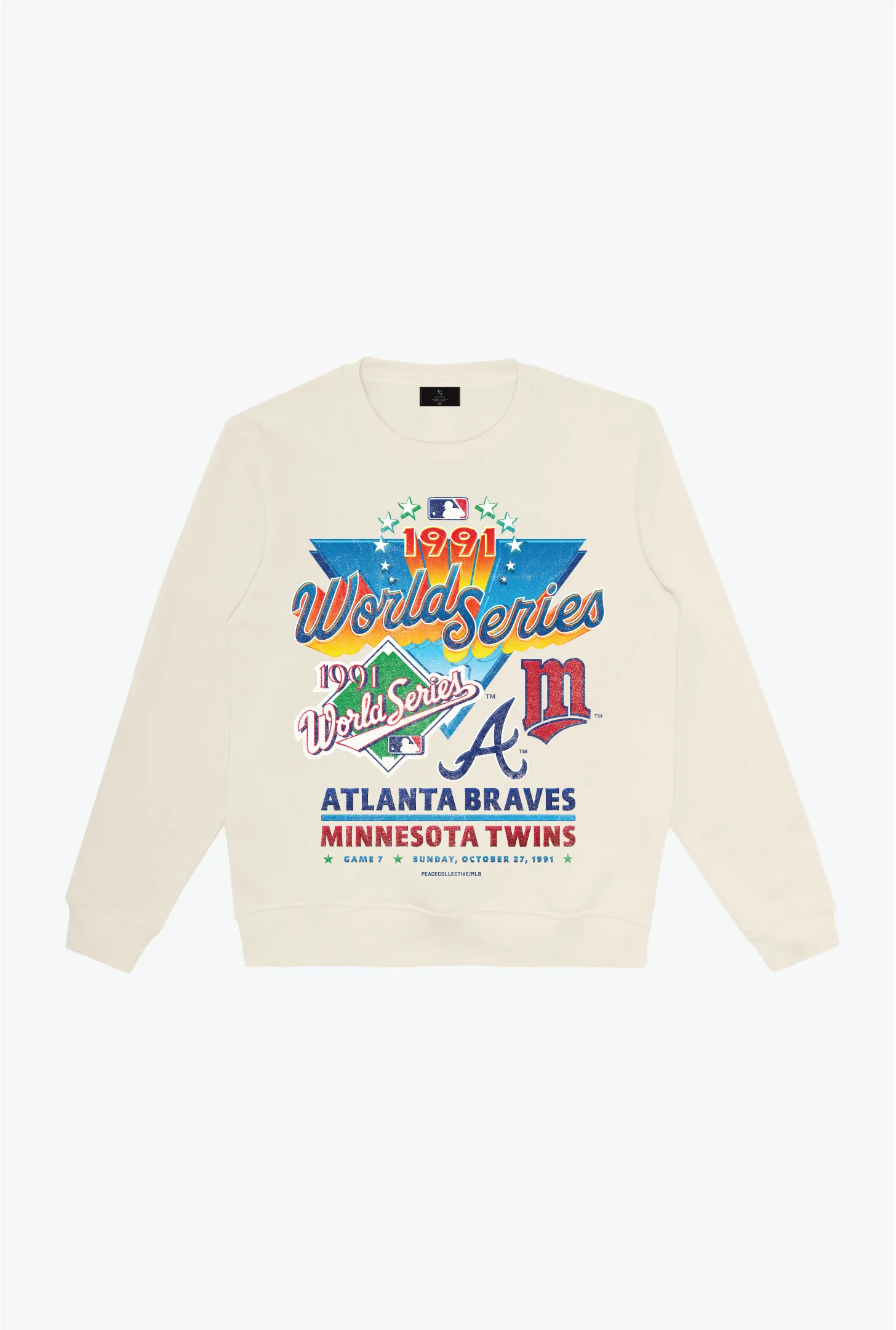 1991 World Series: Minnesota Twins Vs. Atlanta Braves Crewneck - Ivory sold by Peace-Collective