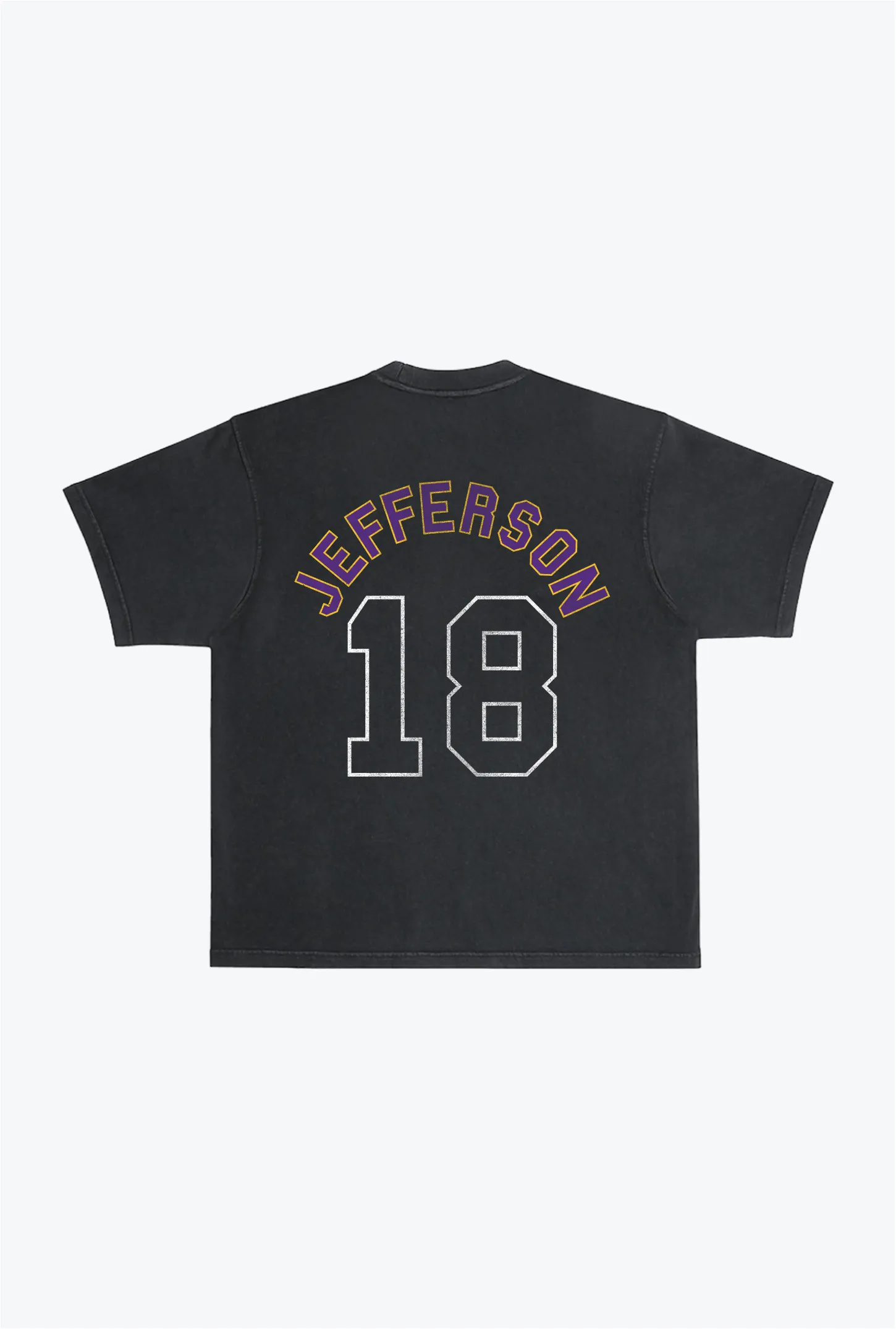 Justin Jefferson Garment Dyed Heavyweight T-Shirt - Black sold by Peace-Collective product image thumbnail 2