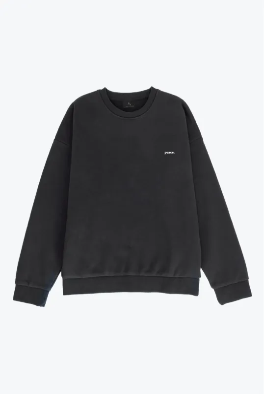 Peace Basics SuperHeavy™️ Crewneck - Black sold by Peace-Collective