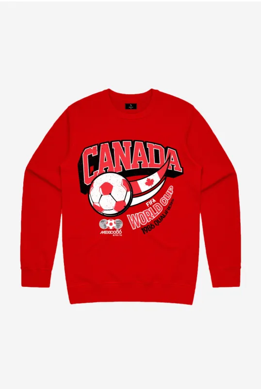 FIFA Historic World Cup Team Canada Crewneck - Red sold by Peace-Collective