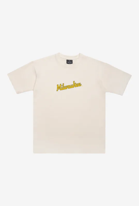 Milwaukee Brewers Heavyweight T-Shirt - Natural sold by Peace-Collective