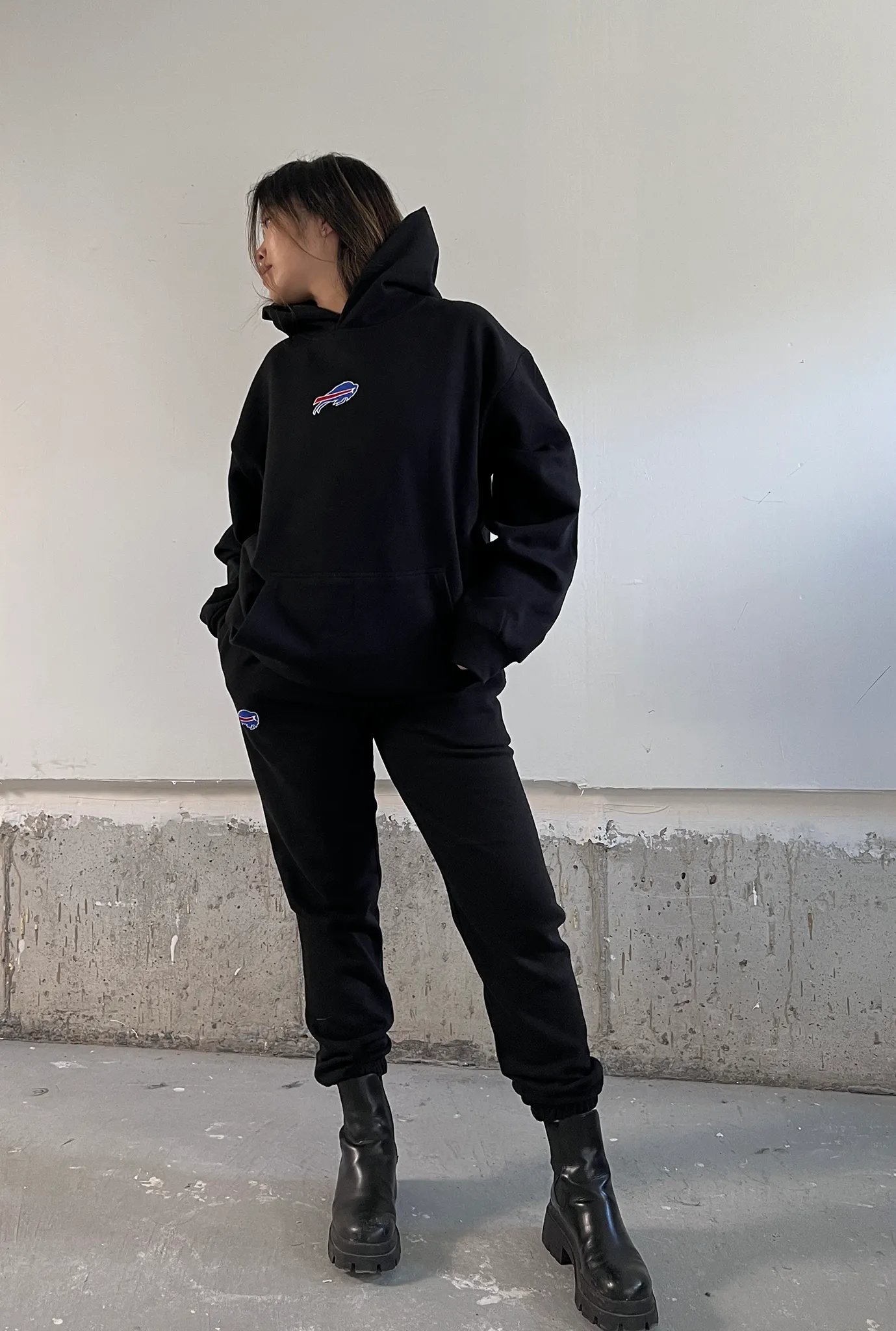 Buffalo Bills Logo Heavyweight Hoodie - Black sold by Peace-Collective product image thumbnail 3