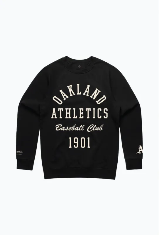 Oakland Athletics Heavyweight Crewneck - Black sold by Peace-Collective