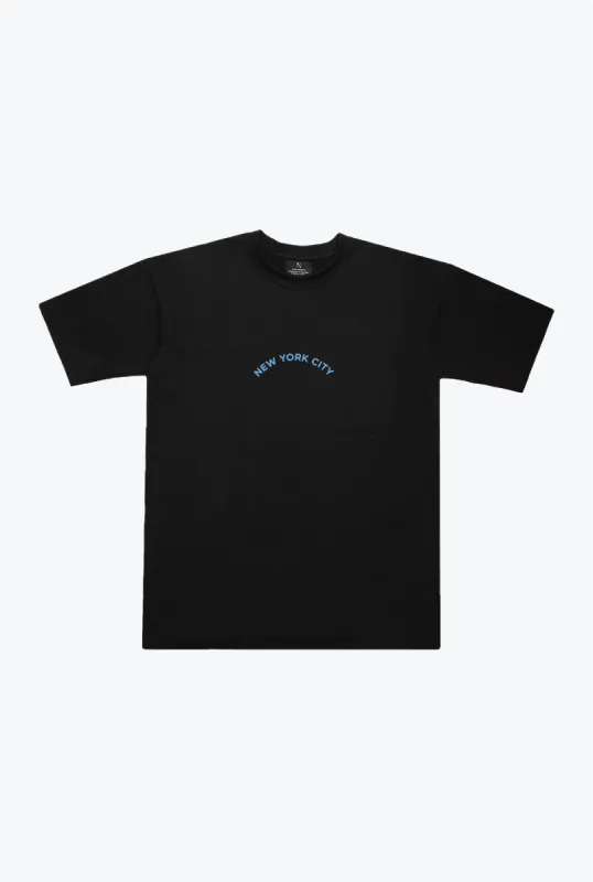 New York City FC Essentials Heavyweight T-Shirt - Black sold by Peace-Collective