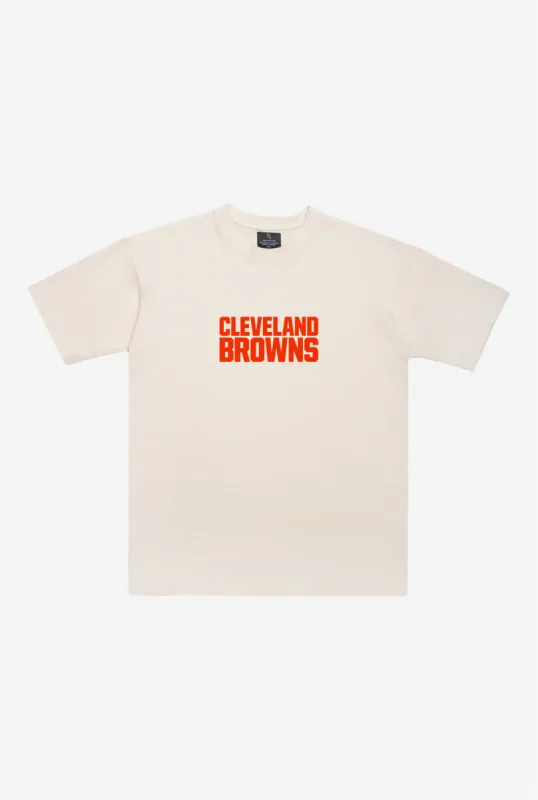Cleveland Browns Heavyweight T-Shirt - Natural sold by Peace-Collective