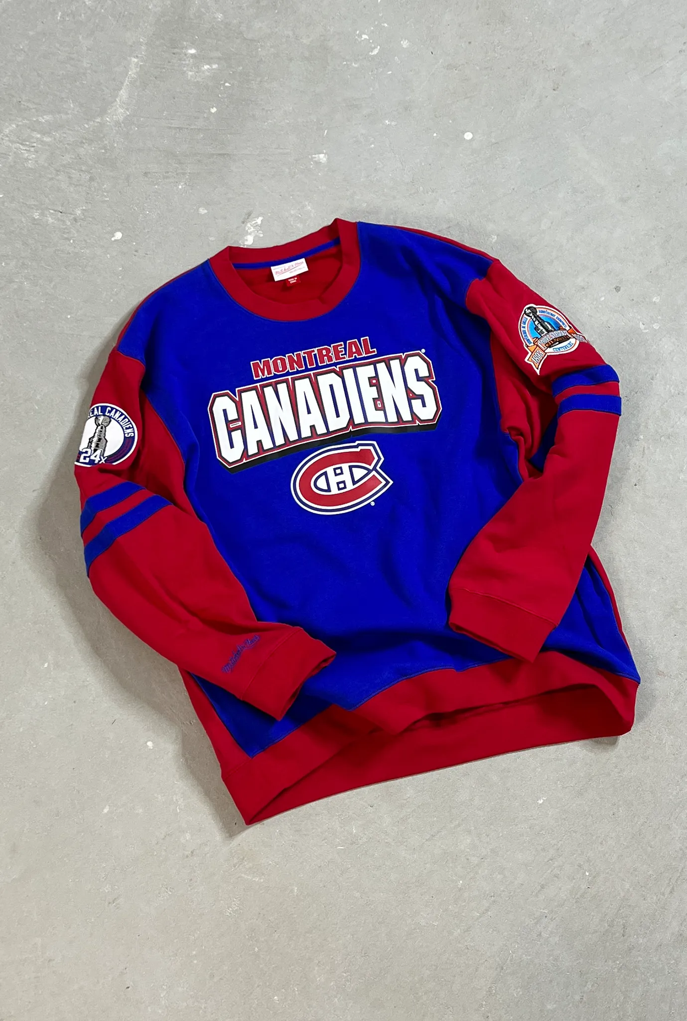 Montreal Canadiens All Over Crewneck 2.0 - Royal Blue/Red sold by Peace-Collective product image thumbnail 3