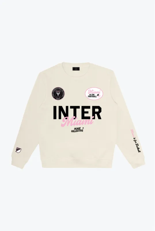 Inter Miami CF Cheer Crewneck - Ivory sold by Peace-Collective