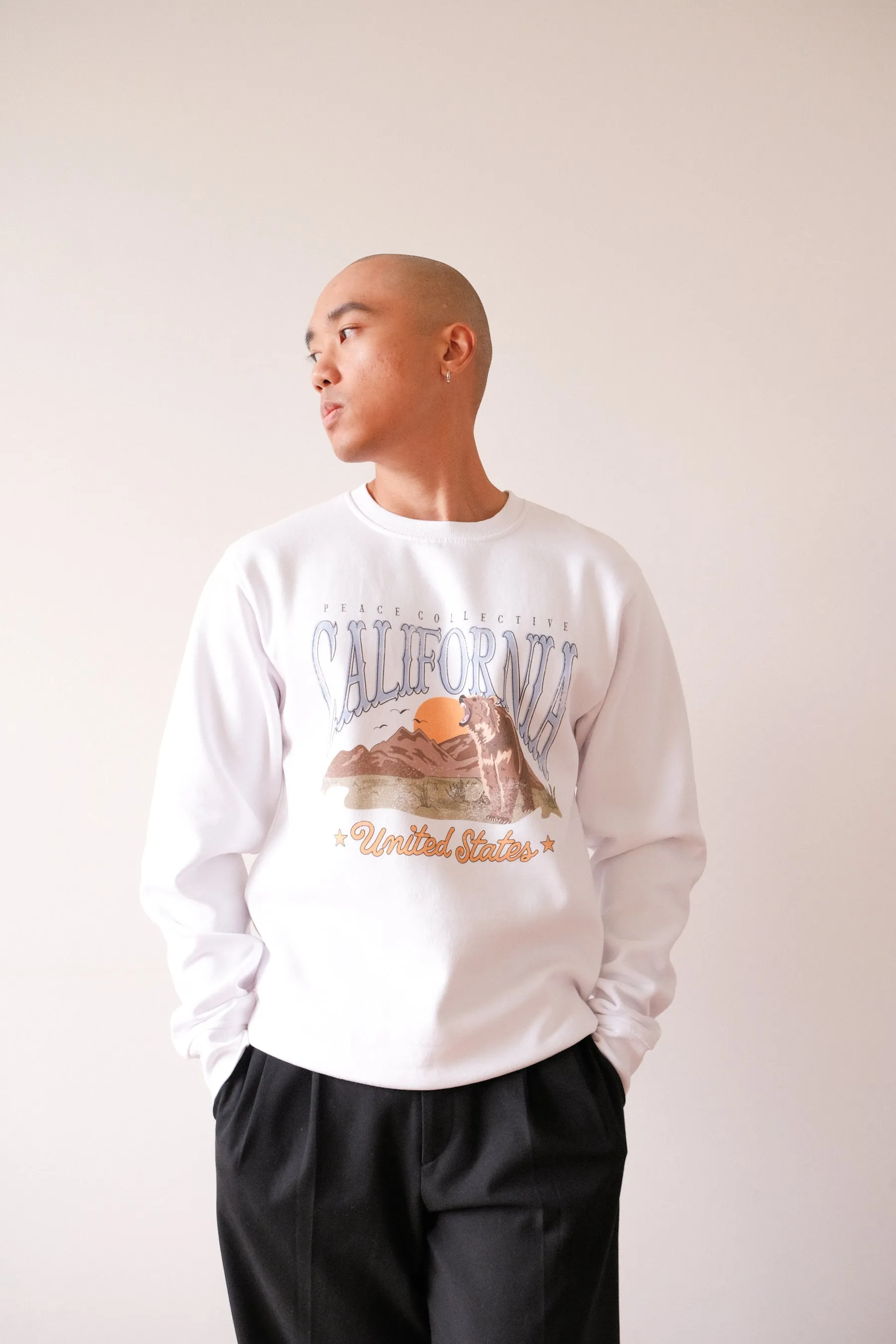California Grizzly Vintage Crewneck - White sold by Peace-Collective product image thumbnail 3