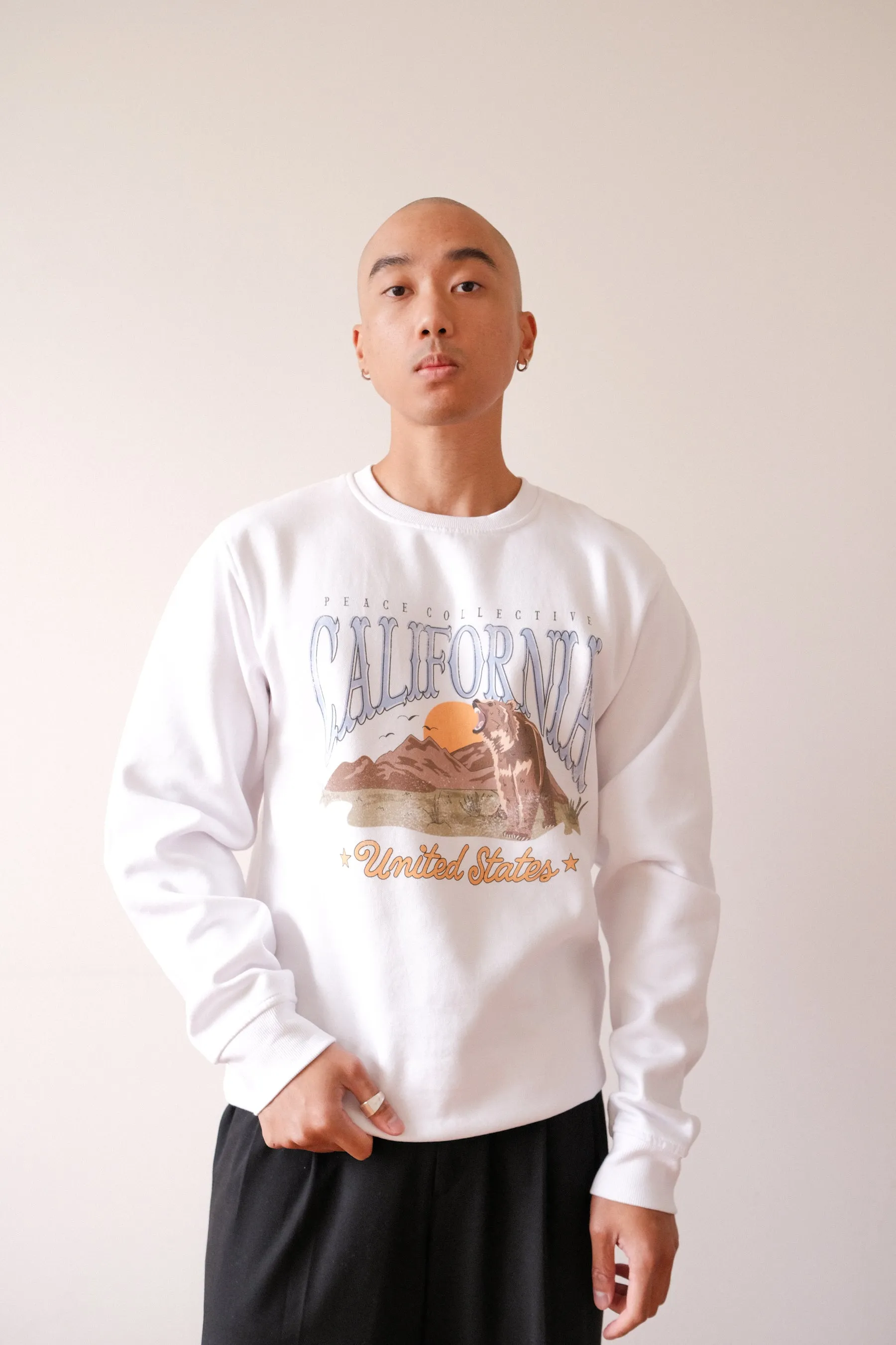 California Grizzly Vintage Crewneck - White sold by Peace-Collective product image thumbnail 2