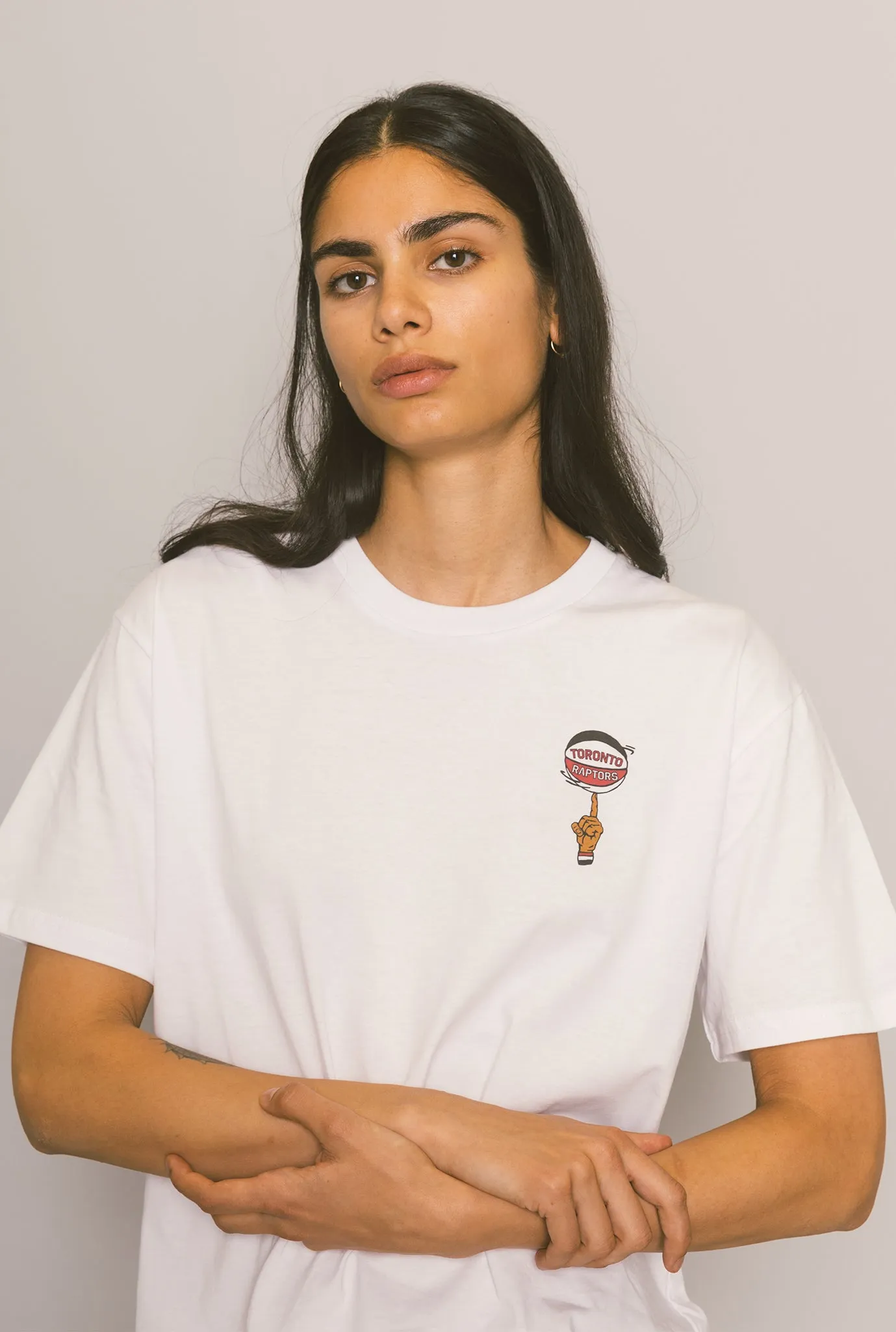 Toronto Raptors Spinning Ball Logo T-Shirt - White sold by Peace-Collective product image thumbnail 2