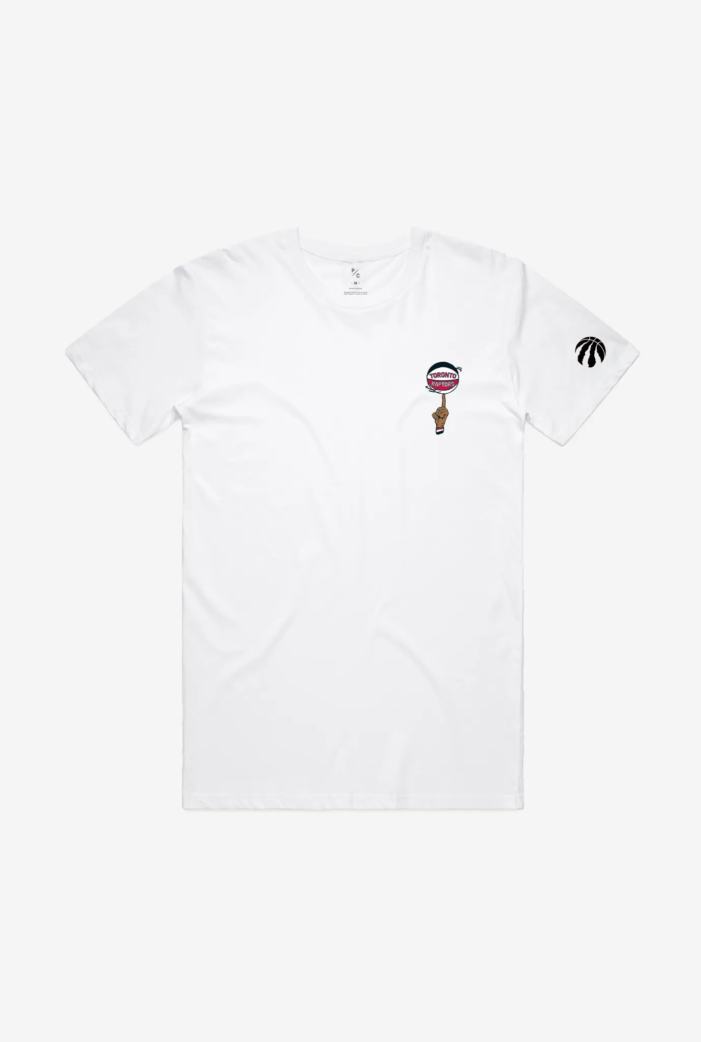 Toronto Raptors Spinning Ball Logo T-Shirt - White sold by Peace-Collective