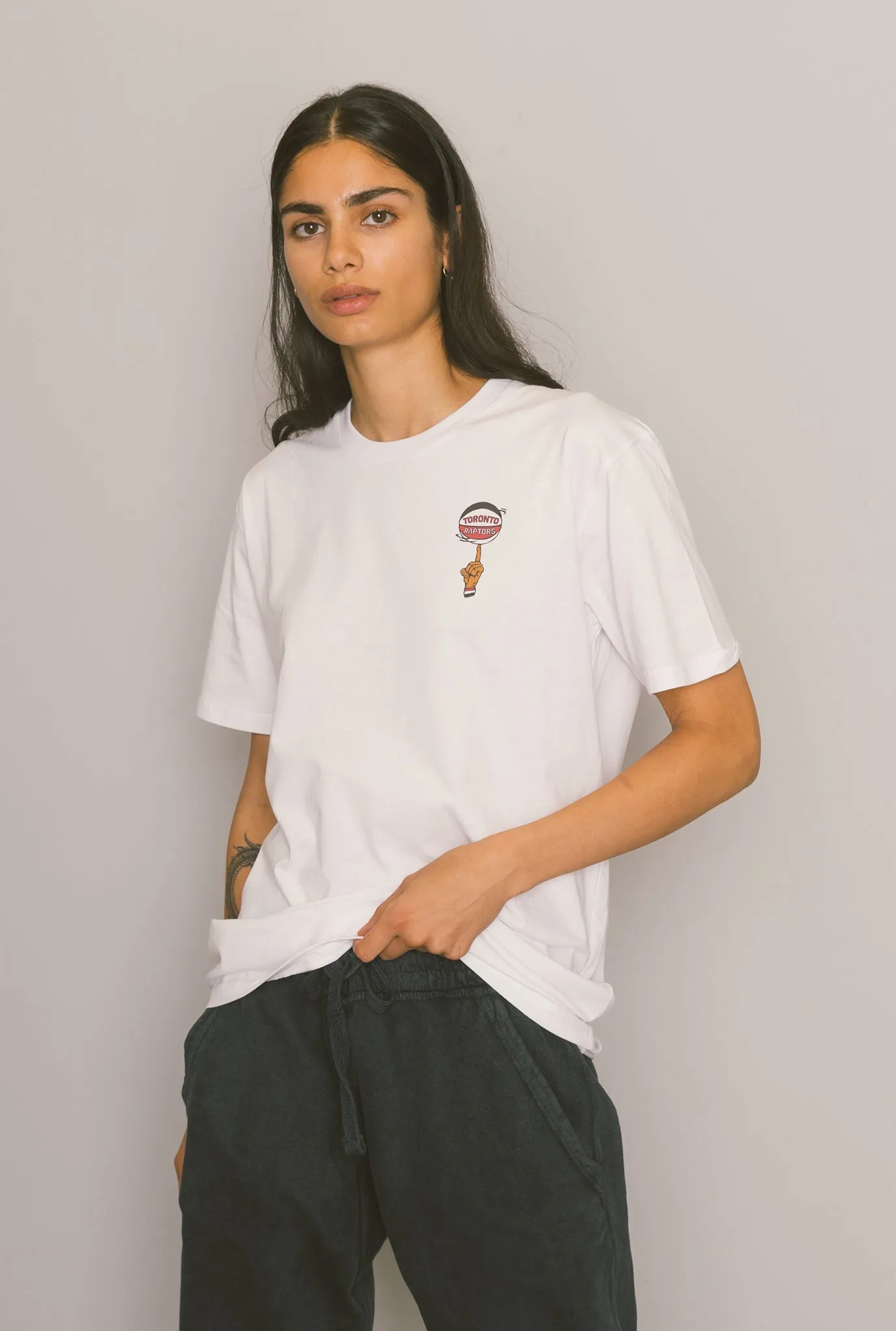 Toronto Raptors Spinning Ball Logo T-Shirt - White sold by Peace-Collective product image thumbnail 3