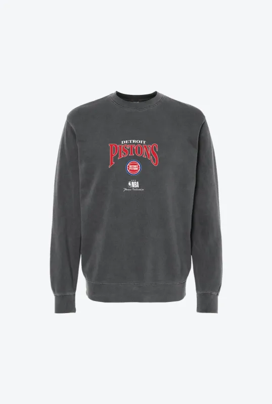 Detroit Pistons Vintage Embroidered Crewneck - Black sold by Peace-Collective