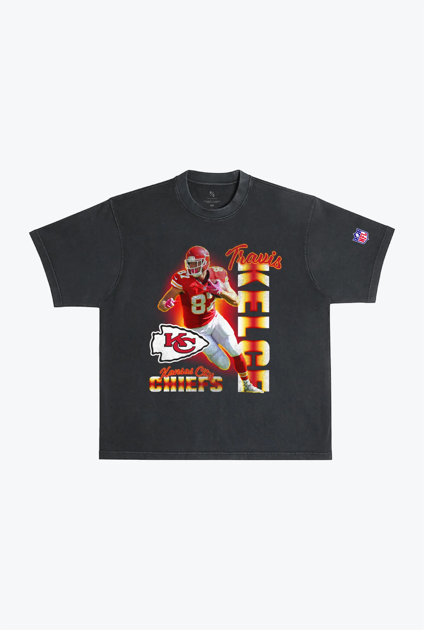 Travis Kelce Garment Dyed Heavyweight T-Shirt - Black sold by Peace-Collective