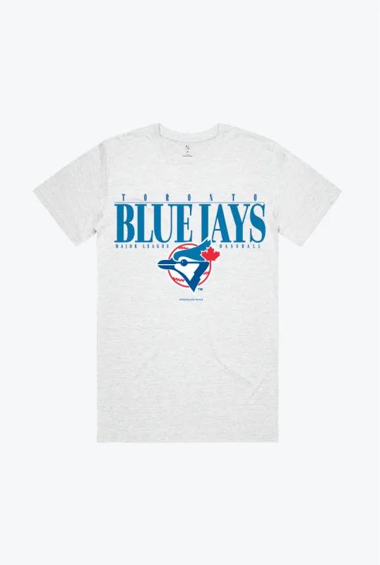 Toronto Blue Jays Throwback T-Shirt - Ash sold by Peace-Collective