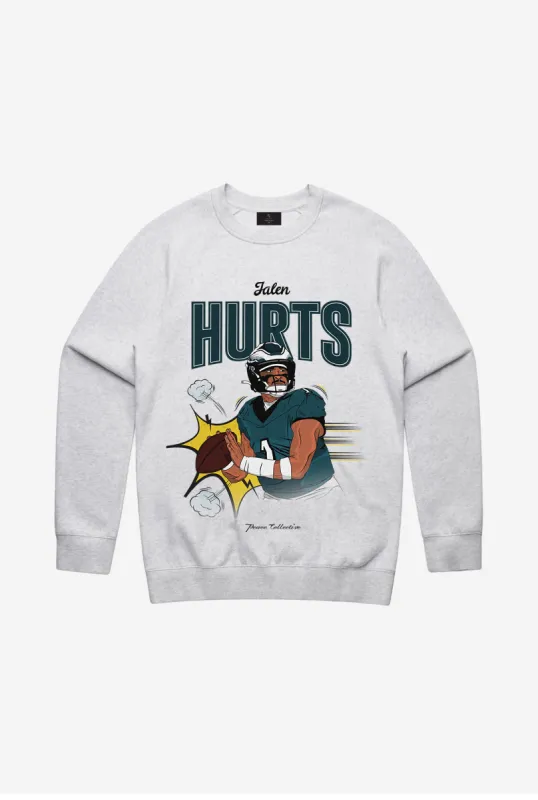 Jalen Hurts Crewneck - Ash sold by Peace-Collective