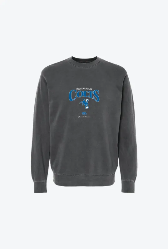 Indianapolis Colts Vintage Embroidered Crewneck - Black sold by Peace-Collective