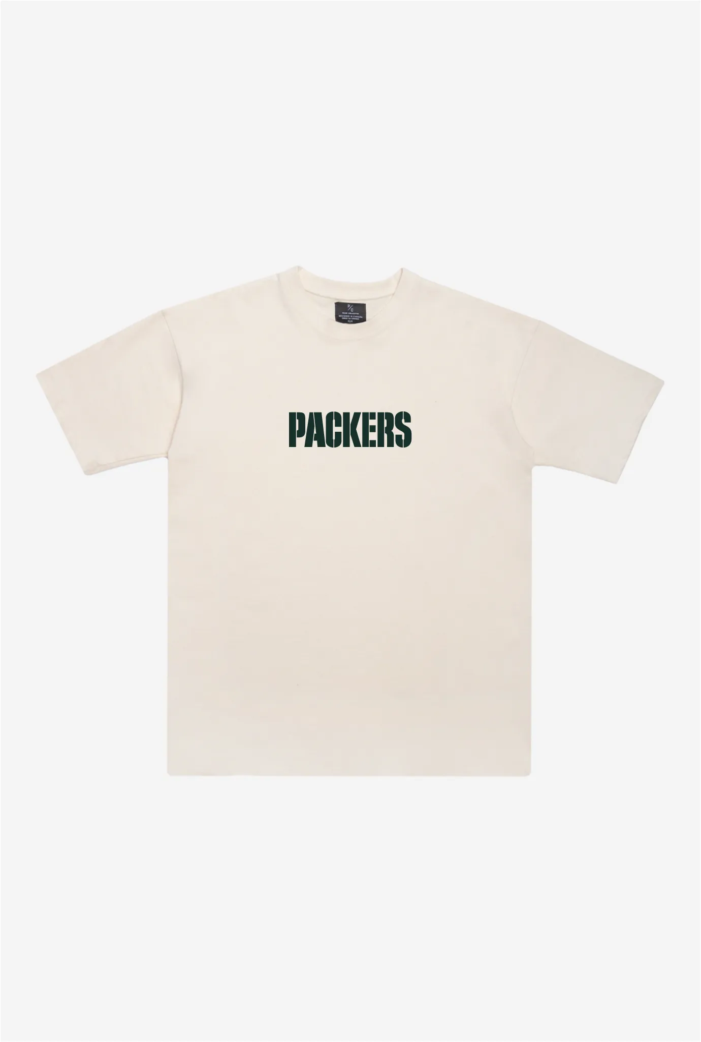 Green Bay Packers Heavyweight T-Shirt - Natural sold by Peace-Collective