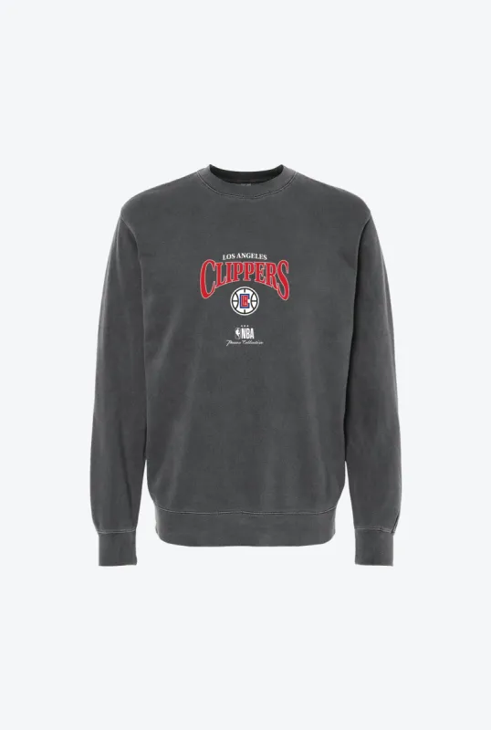 Los Angeles Clippers Vintage Embroidered Crewneck - Black sold by Peace-Collective