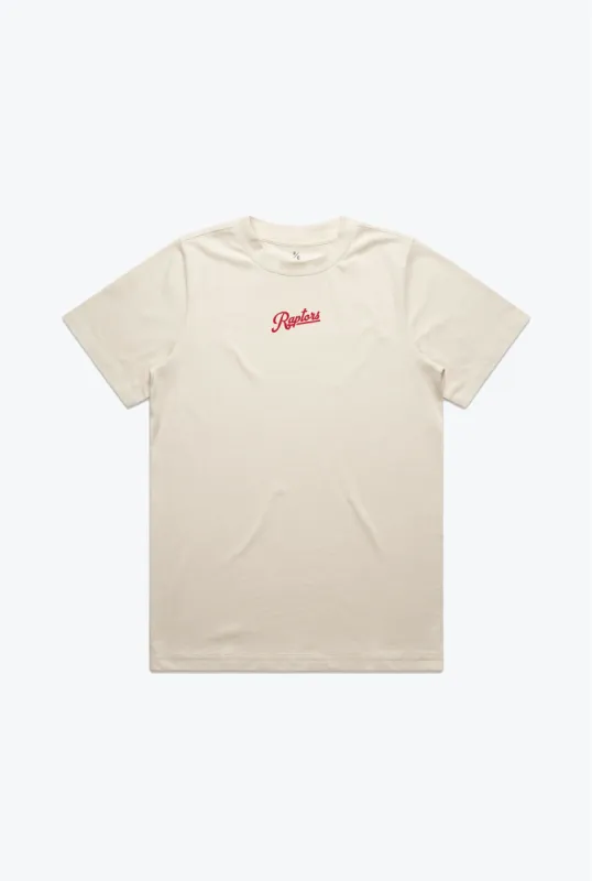 Toronto Raptors Women's Heavyweight T-Shirt - Natural sold by Peace-Collective