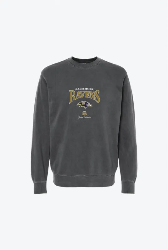Baltimore Ravens Vintage Embroidered Crewneck - Black sold by Peace-Collective
