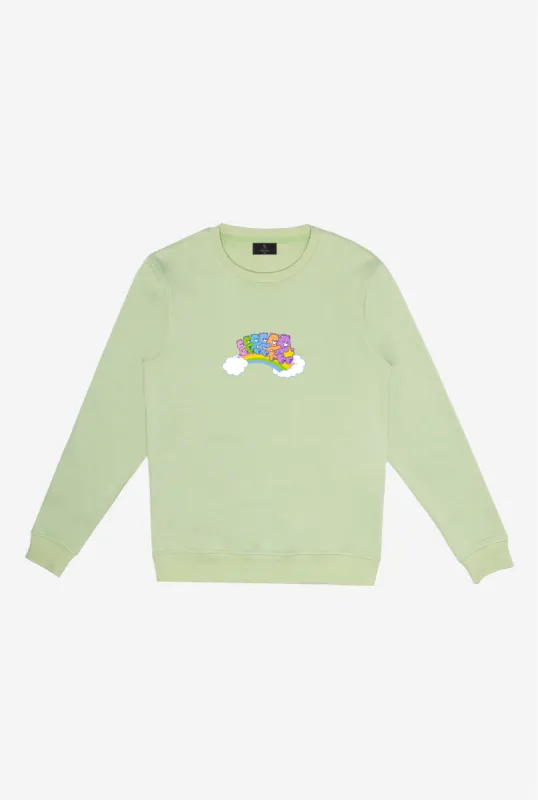 Care Bears Mental Health Matters Crewneck - Pastel Sage sold by Peace-Collective