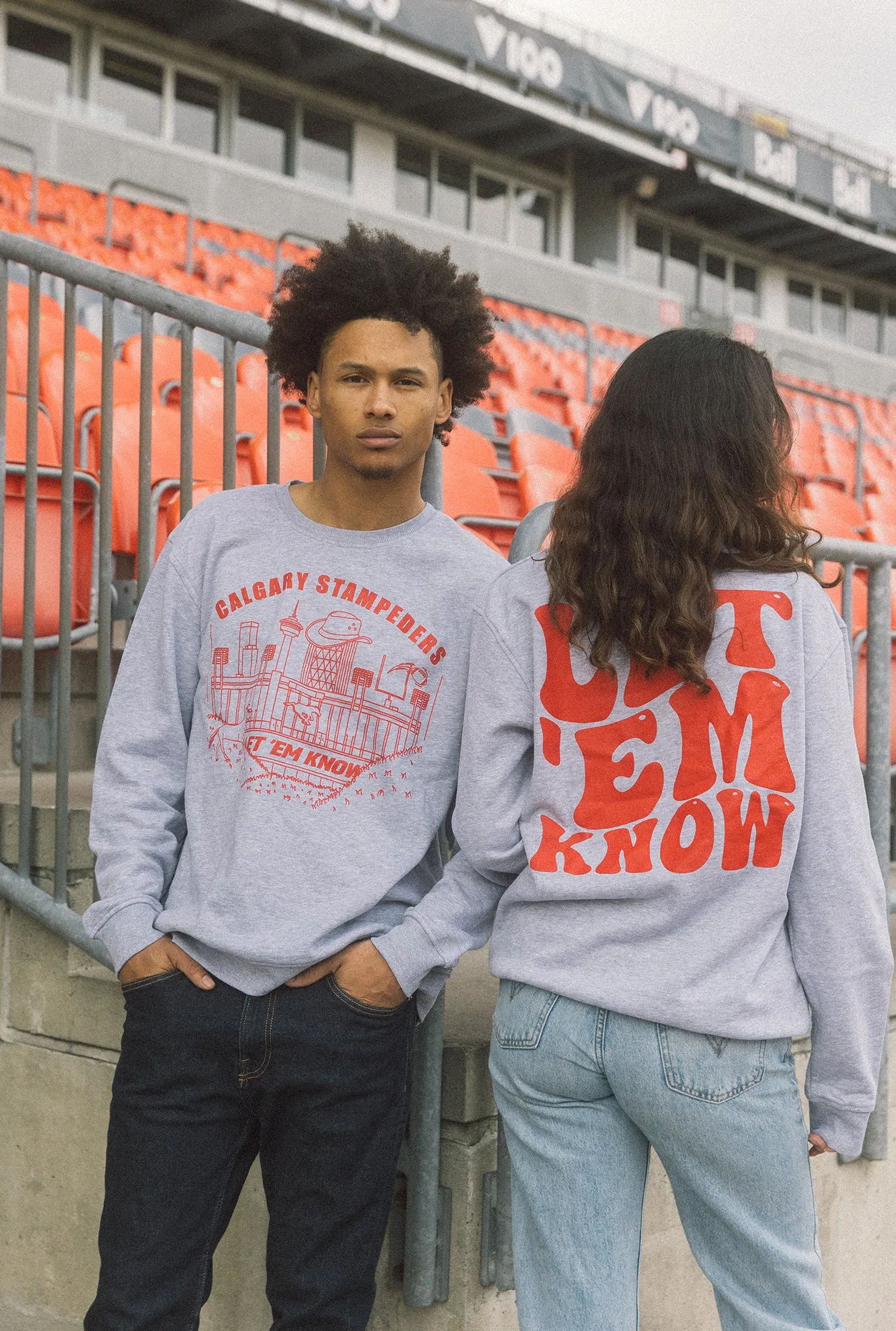Calgary Stampeders Let 'em Know Crewneck - Ash sold by Peace-Collective product image thumbnail 5