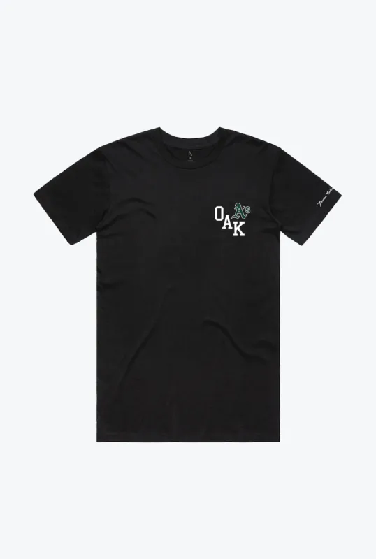 Oakland Athletics Essentials T-Shirt - Black sold by Peace-Collective