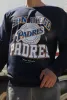 San Diego Padres Vintage Washed Crewneck - Navy sold by Peace-Collective
