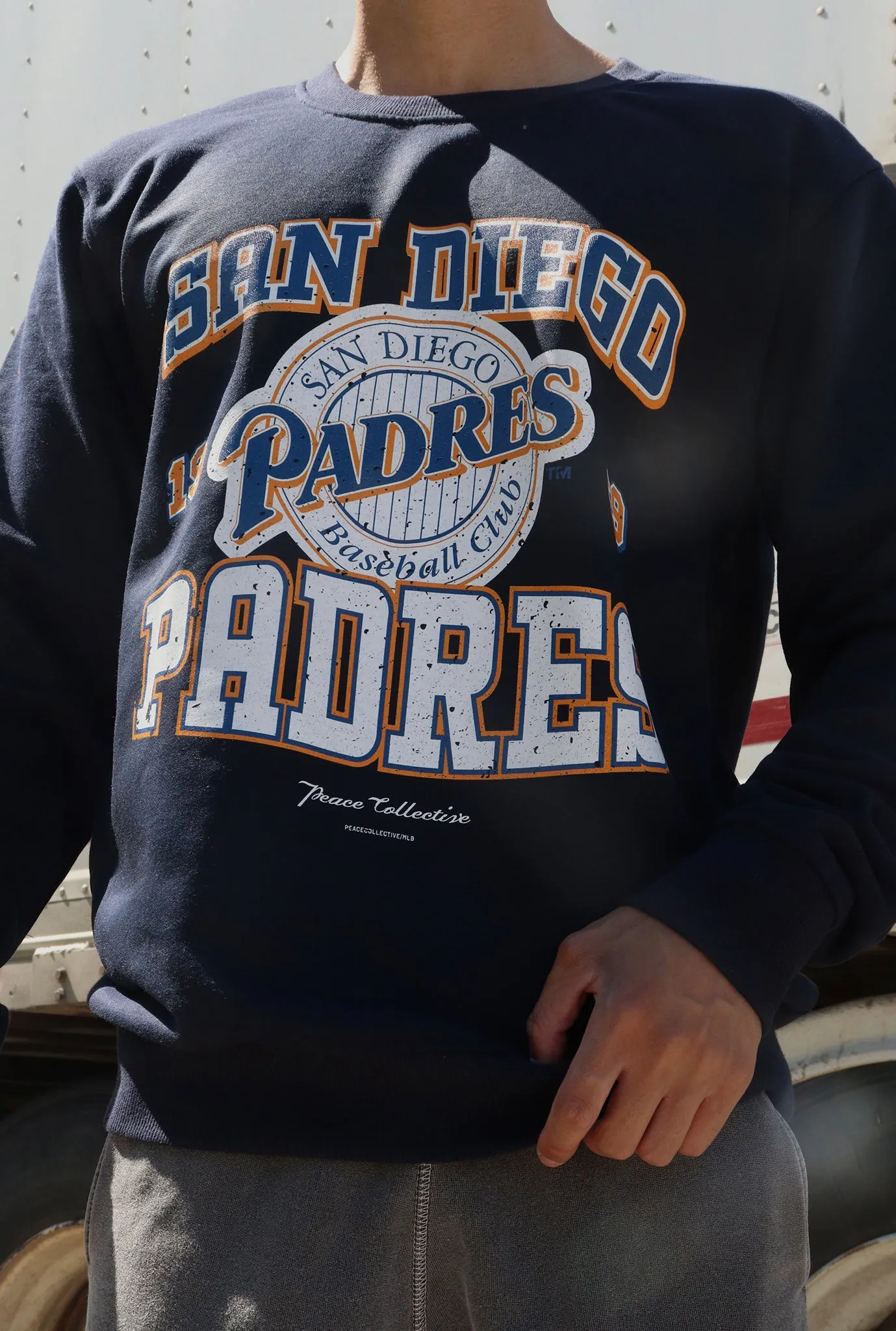 San Diego Padres Vintage Washed Crewneck - Navy sold by Peace-Collective product image thumbnail 2