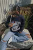 San Diego Padres Vintage Washed Crewneck - Navy sold by Peace-Collective