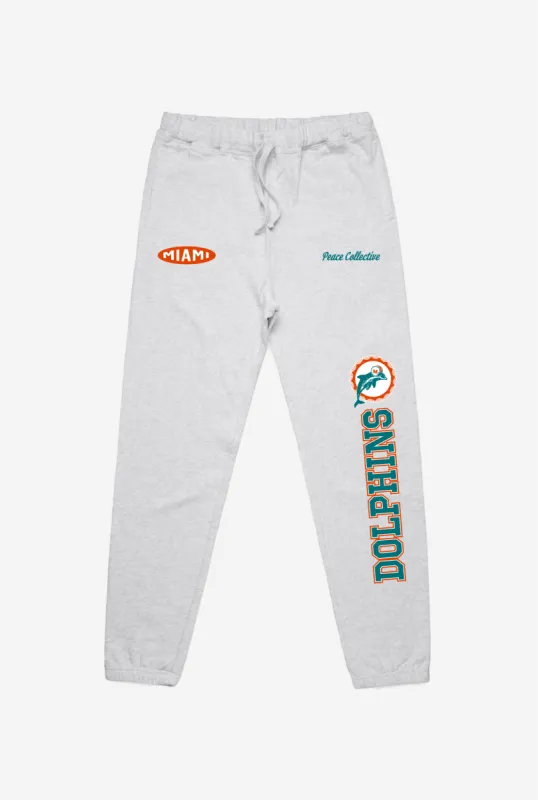 Miami Dolphins Washed Graphic Joggers - Ash sold by Peace-Collective