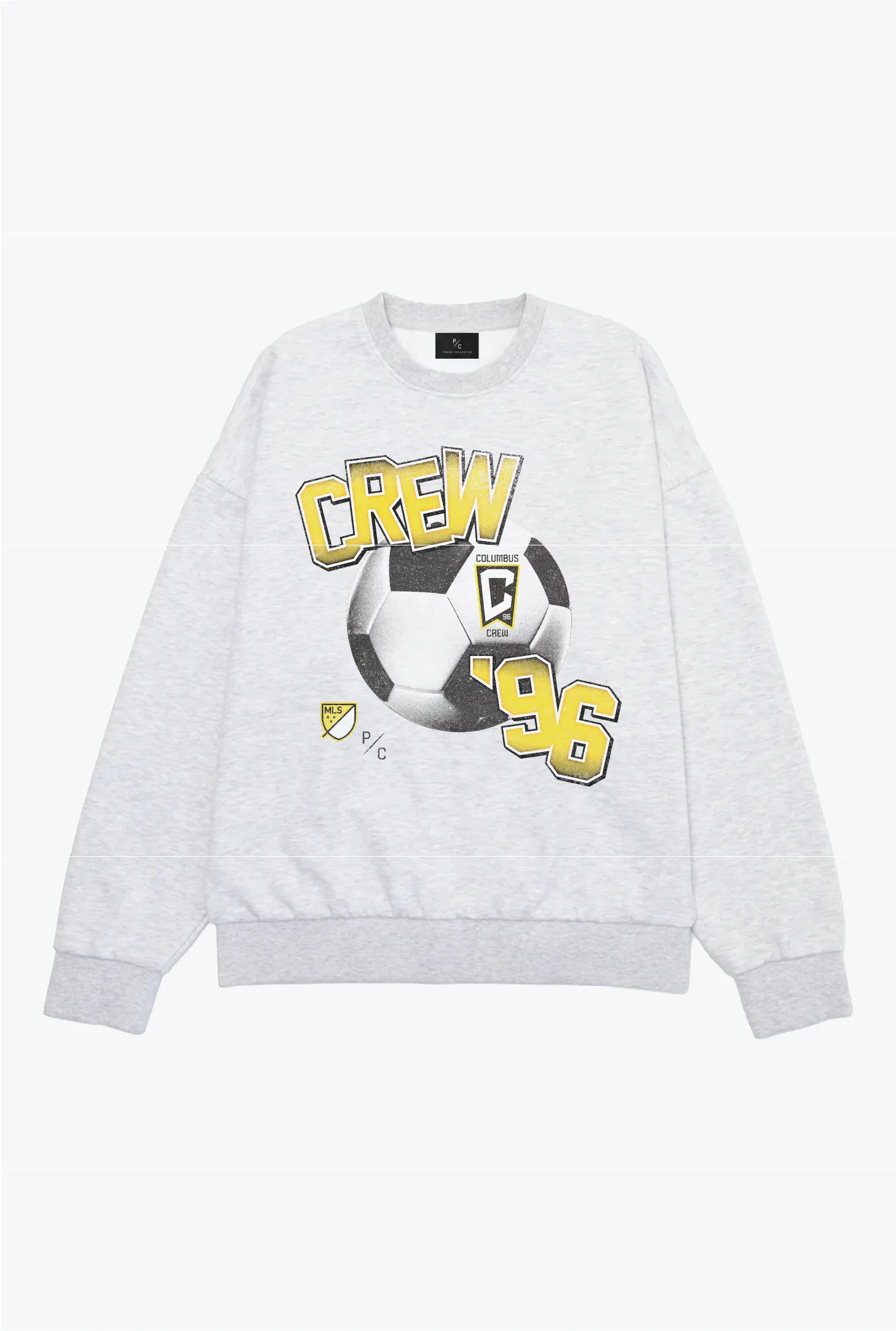 Columbus Crew Vintage Footy SuperHeavy™️ Crewneck - Ash sold by Peace-Collective