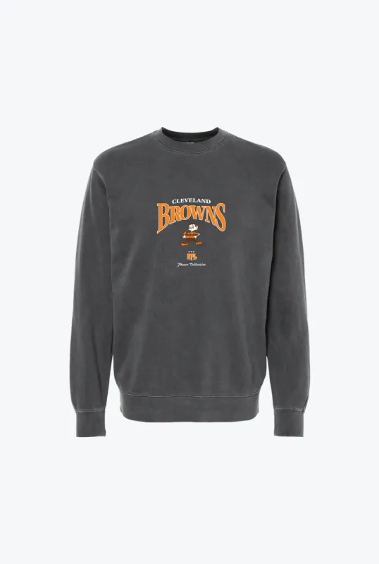Cleveland Browns Vintage Embroidered Crewneck - Black sold by Peace-Collective