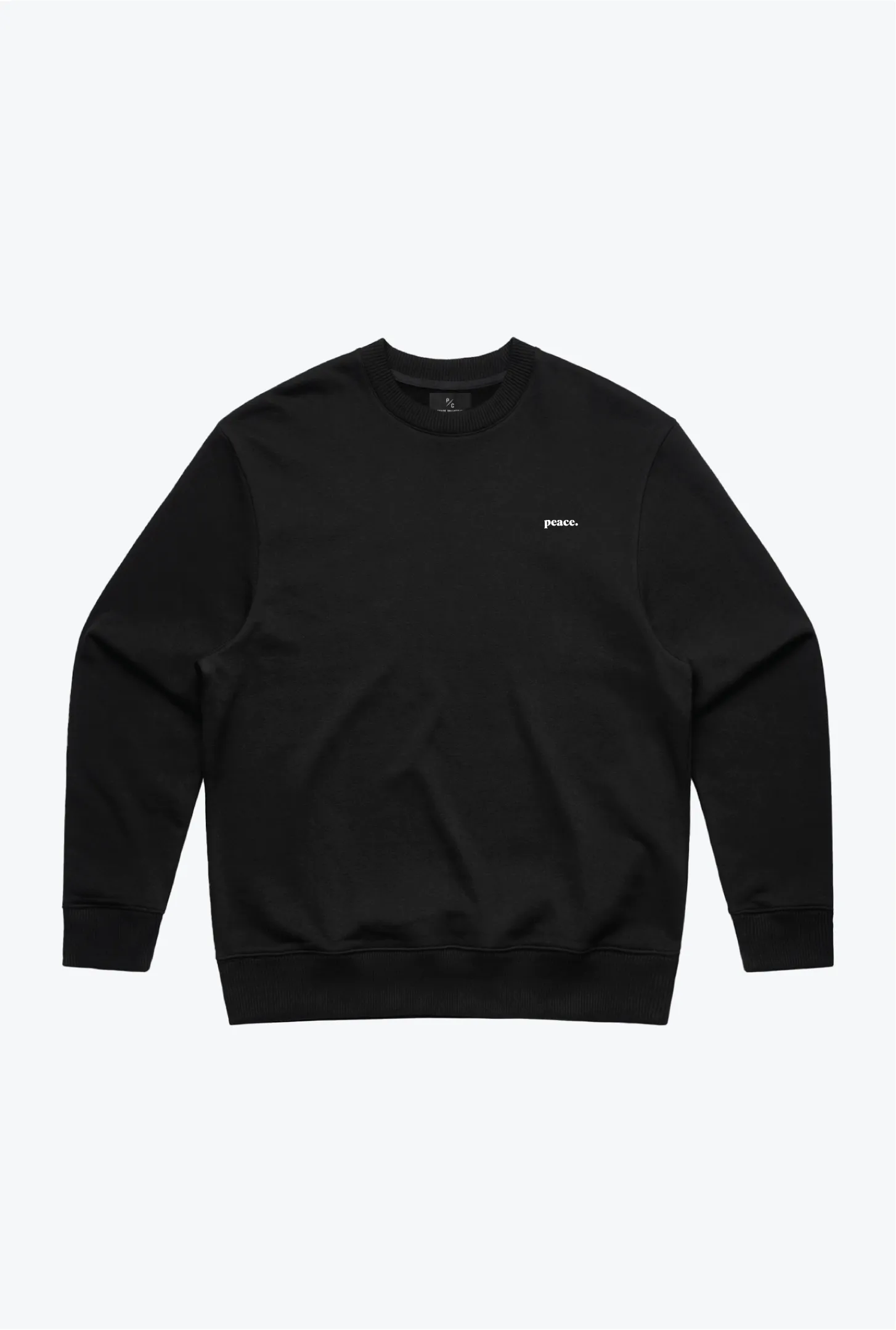 Peace Basics Heavyweight Crewneck - Black sold by Peace-Collective