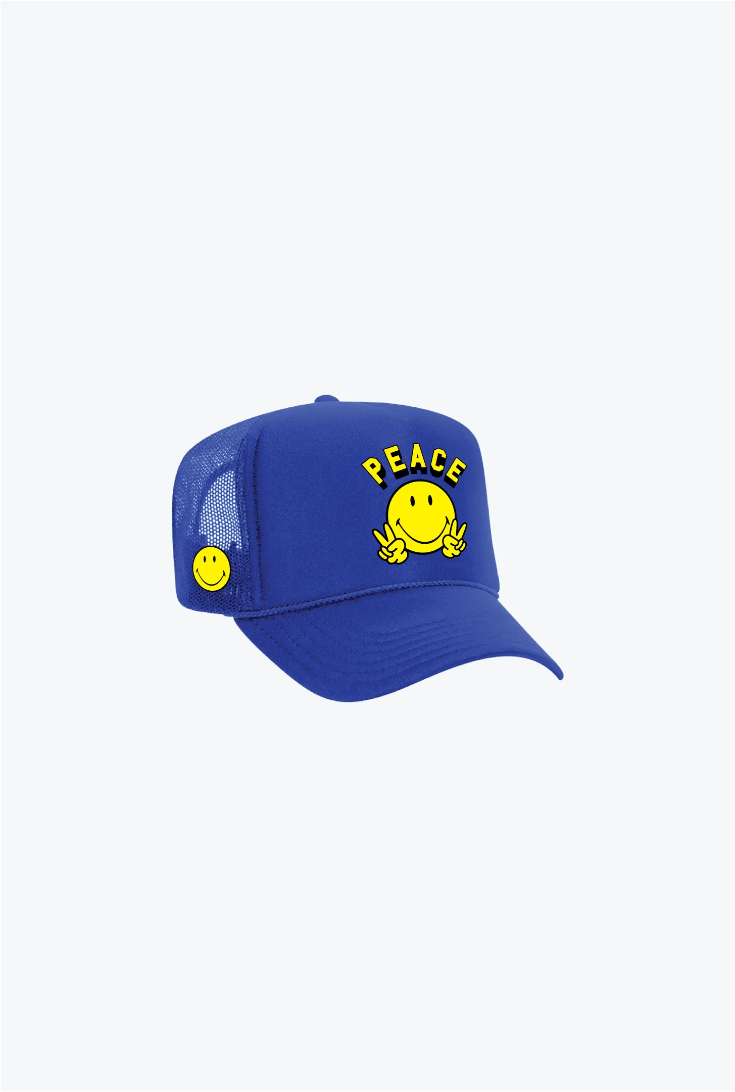 P/C x Smiley Peace Sign Trucker Hat - Royal sold by Peace-Collective product image thumbnail 2