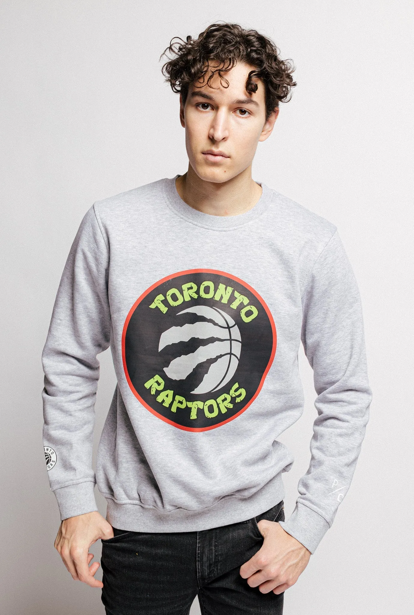 P/C x TMNT Toronto Raptors Logo Crewneck - Grey sold by Peace-Collective