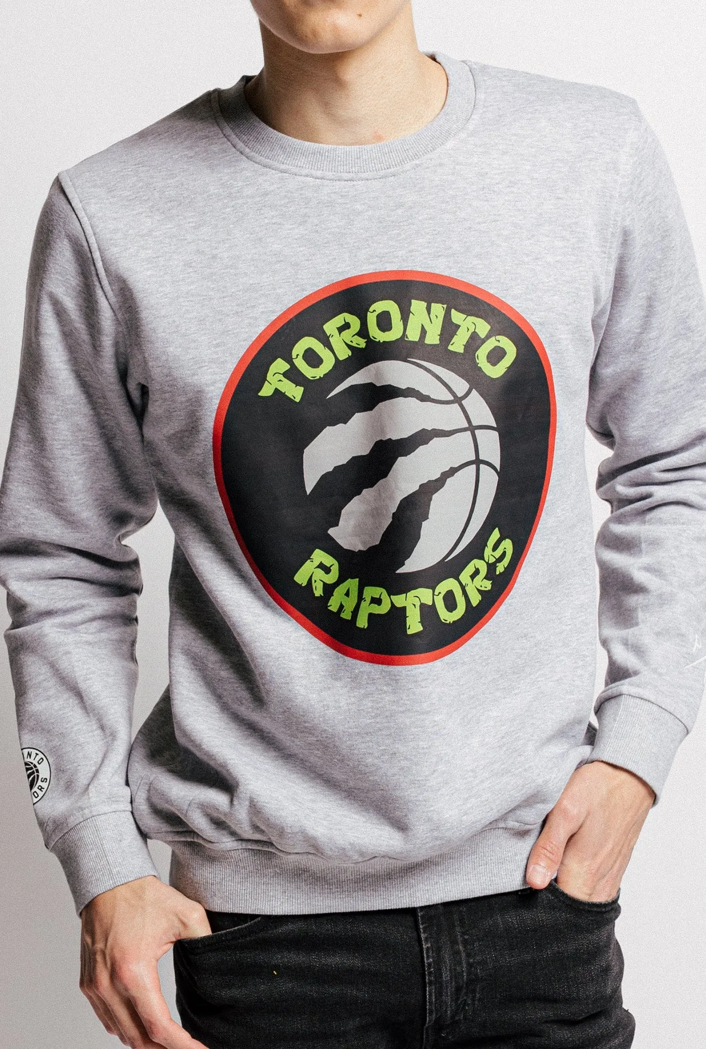 P/C x TMNT Toronto Raptors Logo Crewneck - Grey sold by Peace-Collective product image thumbnail 2