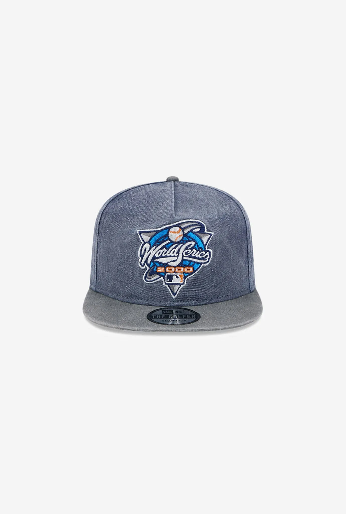 New York Yankees World Series '00 Golfer Snapback - Washed Navy/ Black sold by Peace-Collective