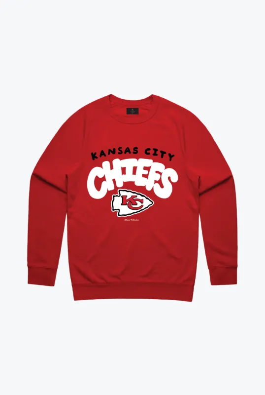 Kansas City Chiefs Heavyweight Crewneck - Red sold by Peace-Collective