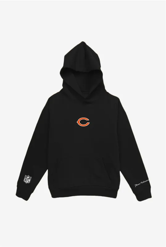 Chicago Bears Logo Heavyweight Hoodie - Black sold by Peace-Collective