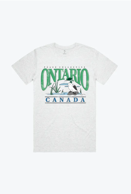 Ontario Loon Vintage T-Shirt - Ash sold by Peace-Collective