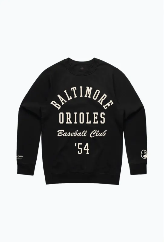 Baltimore Orioles Heavyweight Crewneck - Black made by Peace-Collective