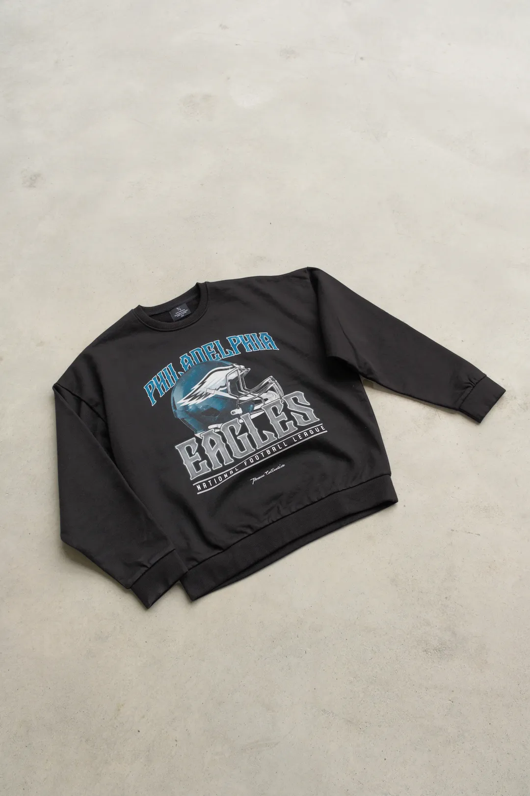 Philadelphia Eagles Helmet SuperHeavy™️ Crewneck - Off Black sold by Peace-Collective product image thumbnail 2