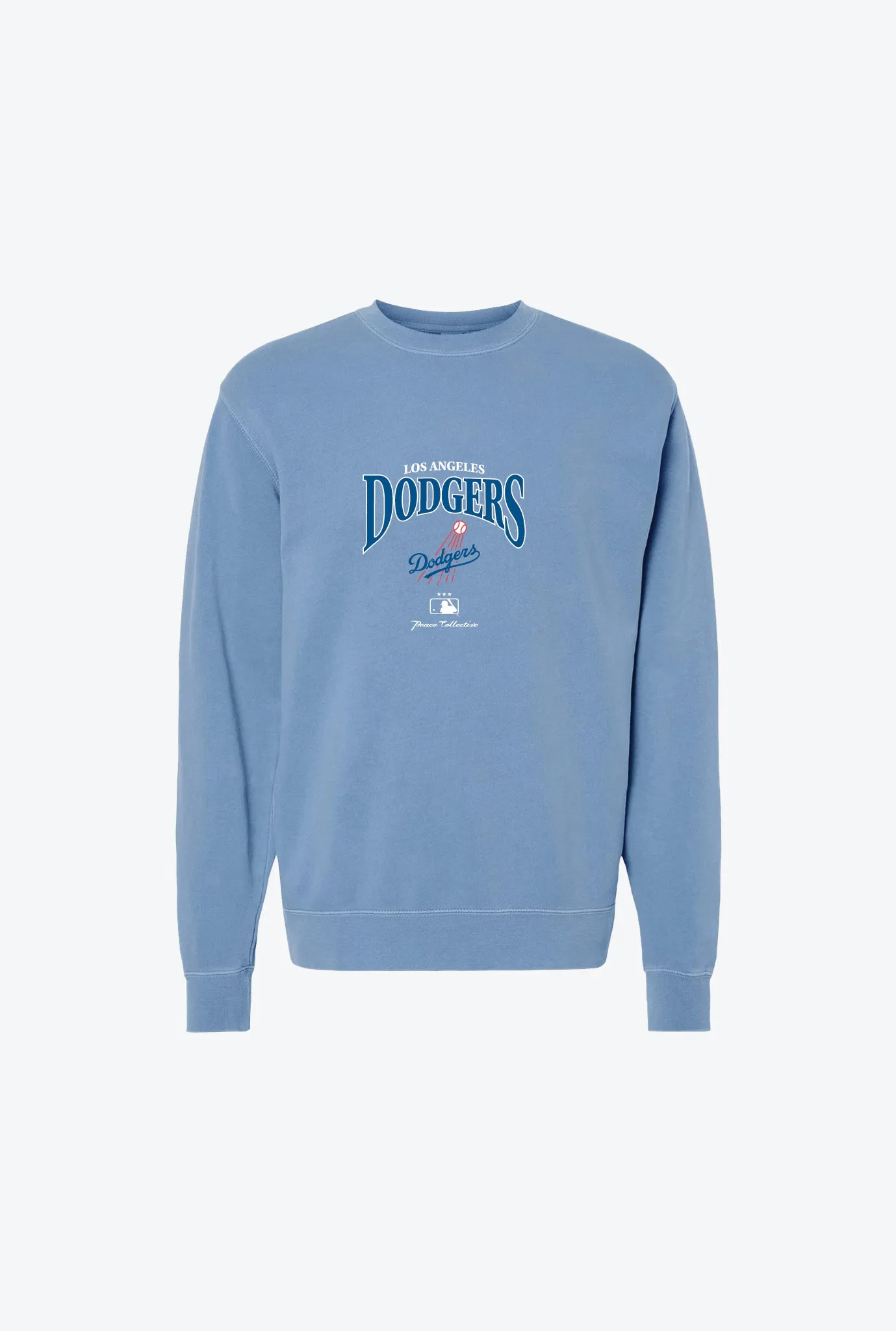 Los Angeles Dodgers Vintage Embroidered Crewneck - Blue sold by Peace-Collective