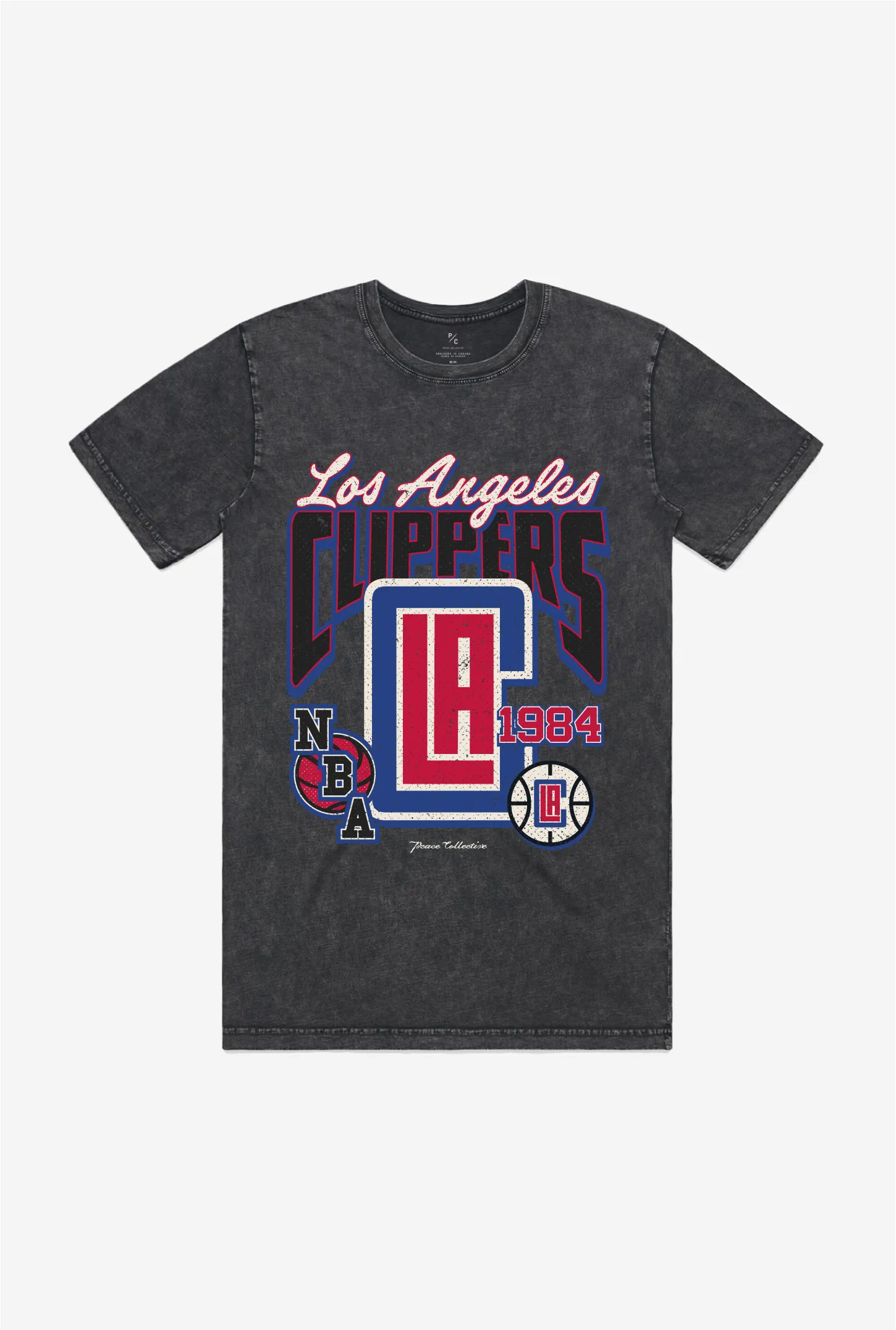 Los Angeles Clippers Stonewash T-Shirt - Black sold by Peace-Collective