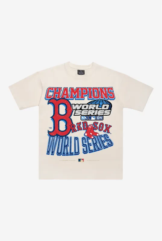 Boston Red Sox 2004 World Series Cooperstown Collection Premium T-Shirt - Natural sold by Peace-Collective